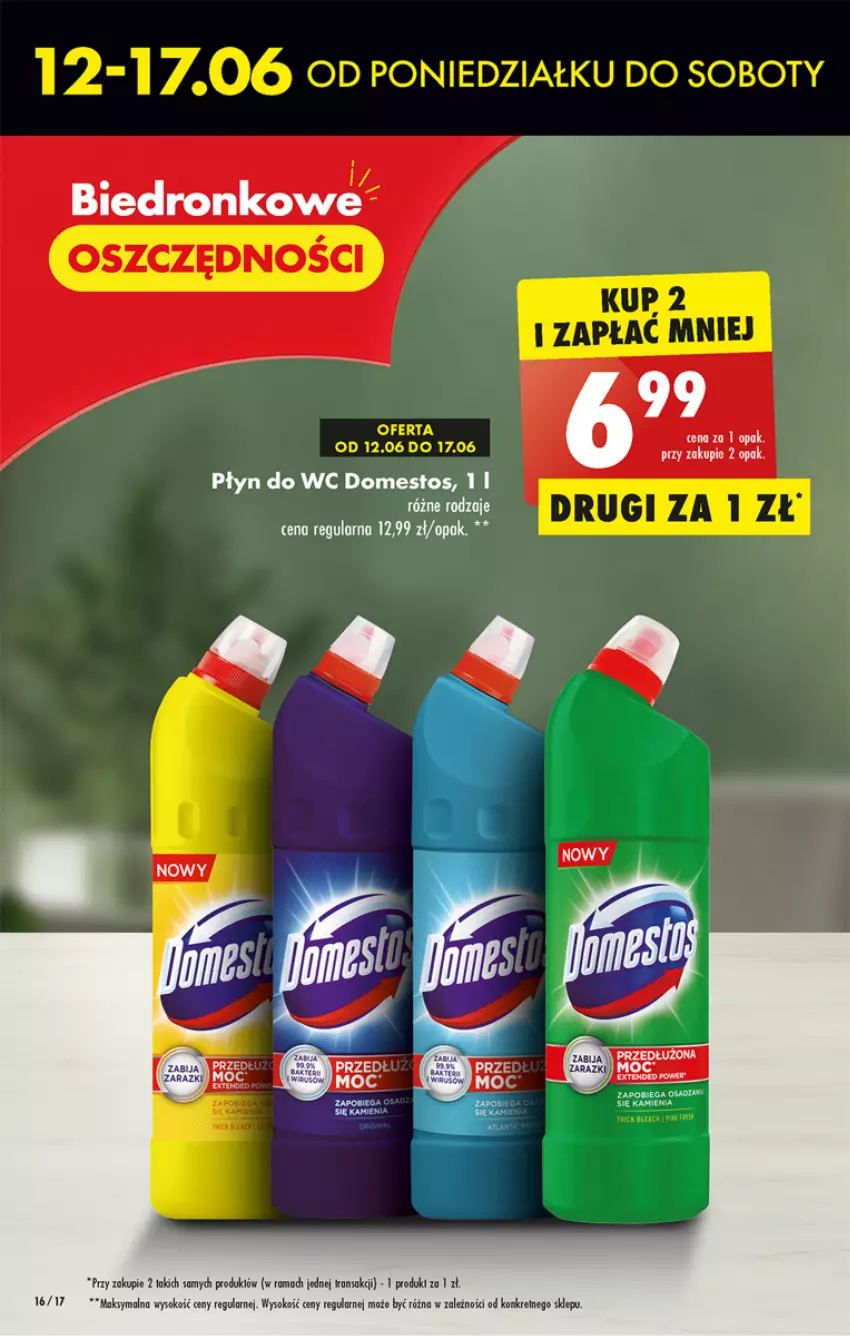 Gazetka promocyjna Biedronka - Gazetka - Biedronka.pl - ważna 15.06 do 21.06.2023 - strona 16 - produkty: Amica, Domestos, Dron, Kret, Płyn do wc, Rama, Sok, Tran