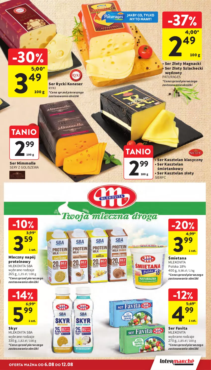 Gazetka promocyjna Intermarche - Gazetka Intermarche - ważna 06.08 do 12.08.2026 - strona 19 - produkty: Fa, Favita, Kasztelan, Mleko, Mlekovita, Napój, Ser, Ser Kasztelan