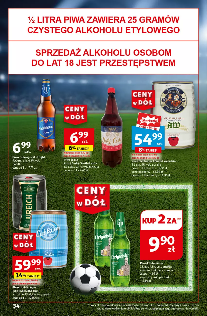 Gazetka promocyjna Auchan - Gazetka CENY W DÓŁ Hipermarket Auchan - ważna 20.06 do 26.06.2024 - strona 38 - produkty: Gra, Piwa, Piwo, Piwo jasne, Por