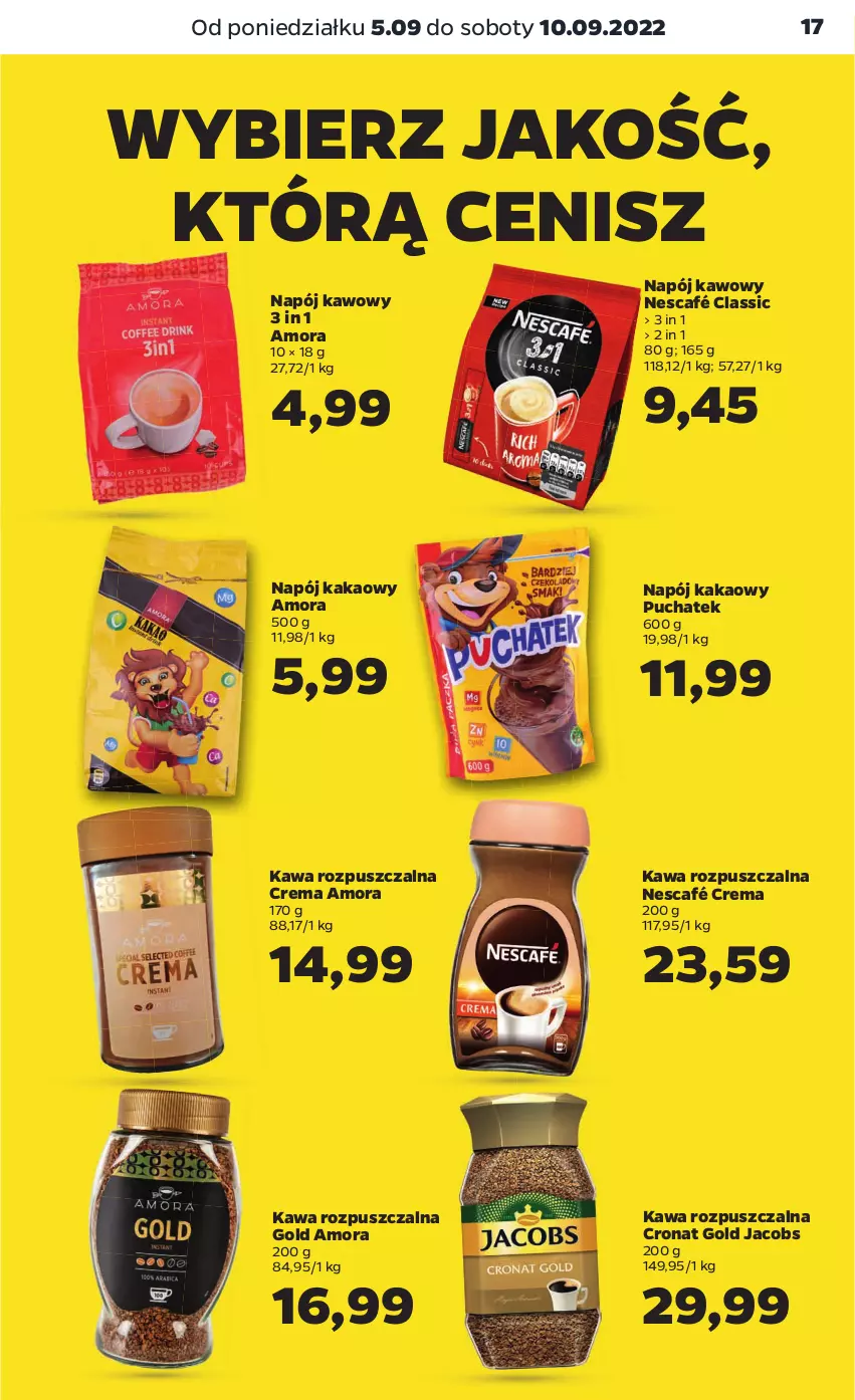 Gazetka promocyjna Netto - Artykuły spożywcze - ważna 05.09 do 10.09.2022 - strona 17 - produkty: Jacobs, Kakao, Kawa, Kawa rozpuszczalna, Napój, Nescafé