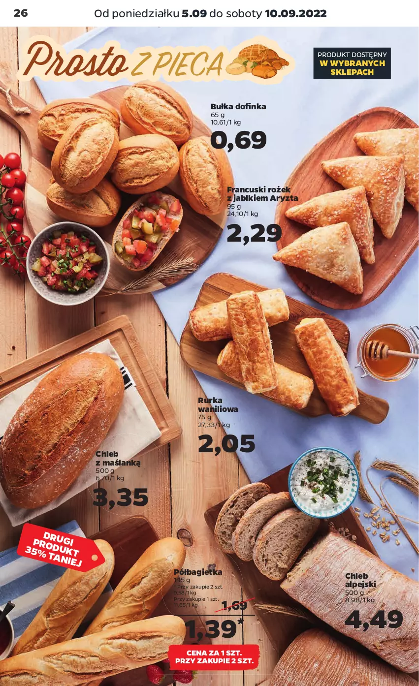 Gazetka promocyjna Netto - Artykuły spożywcze - ważna 05.09 do 10.09.2022 - strona 26 - produkty: Bagietka, Bułka, Chleb, Inka, Półbagietka