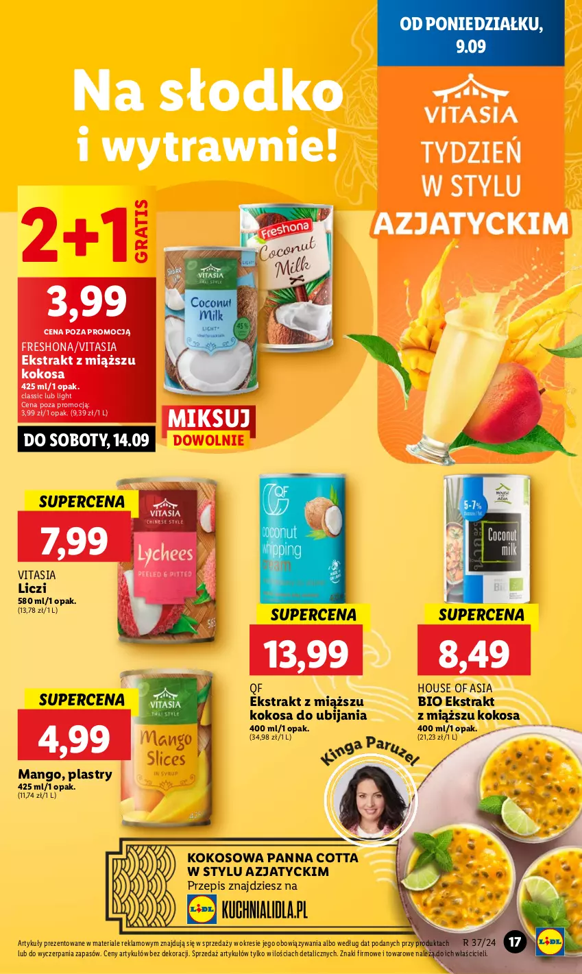 Gazetka promocyjna Lidl - GAZETKA - ważna 09.09 do 11.09.2024 - strona 19 - produkty: Gra, House of Asia, Kokos, Liczi, Mango, Panna cotta