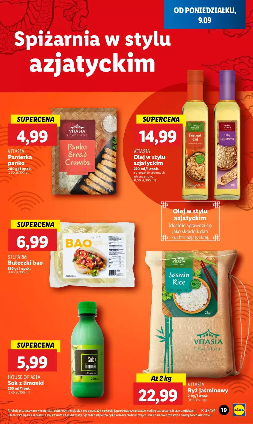 Gazetka promocyjna Lidl - GAZETKA - ważna 09.09 do 11.09.2024 - strona 21 - produkty: Bułeczki, Fa, House of Asia, Olej, Ryż, Sezam, Sok