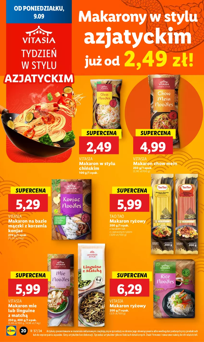 Gazetka promocyjna Lidl - GAZETKA - ważna 09.09 do 11.09.2024 - strona 22 - produkty: Makaron, Makaron ryżowy, Ryż