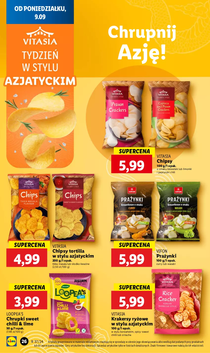 Gazetka promocyjna Lidl - GAZETKA - ważna 09.09 do 11.09.2024 - strona 28 - produkty: Chipsy, Chrupki, Krakersy, Ryż, Tortilla, Wasa