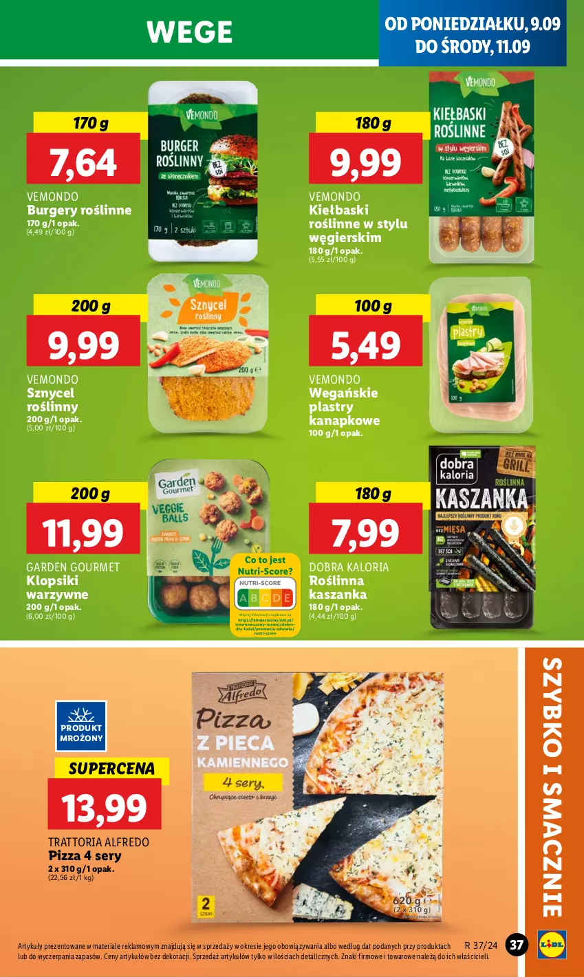 Gazetka promocyjna Lidl - GAZETKA - ważna 09.09 do 11.09.2024 - strona 39 - produkty: Burger, Kasza, Kaszanka, Klopsiki, Pizza, Ser