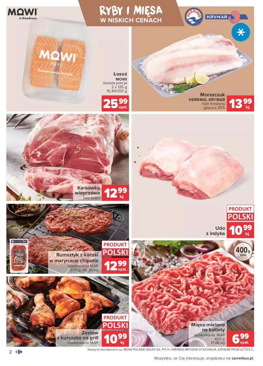 Gazetka promocyjna Carrefour - Gazetka Targi świeżości - ważna 02.08 do 09.08.2021 - strona 2 - produkty: Glazura, Grill, Karkówka wieprzowa, Kotlet, Kurczak, Lazur, Mięso, Mięso mielone, Por, Rum