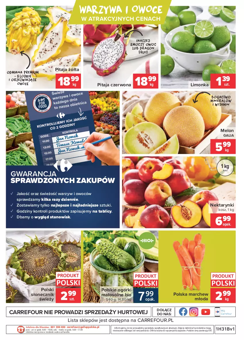 Gazetka promocyjna Carrefour - Gazetka Targi świeżości - ważna 02.08 do 09.08.2021 - strona 4 - produkty: HP, Kosz, Limonka, Melon, Nektar, O nas, Owoce, Warzywa, Warzywa i owoce