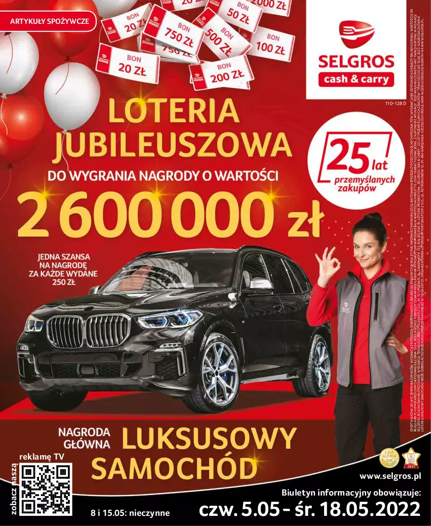 Gazetka promocyjna Selgros - Oferta spożywcza - ważna 05.05 do 18.05.2022 - strona 1 - produkty: Artykuły spożywcze, Fa, Fortuna, LG, Samochód, Tran