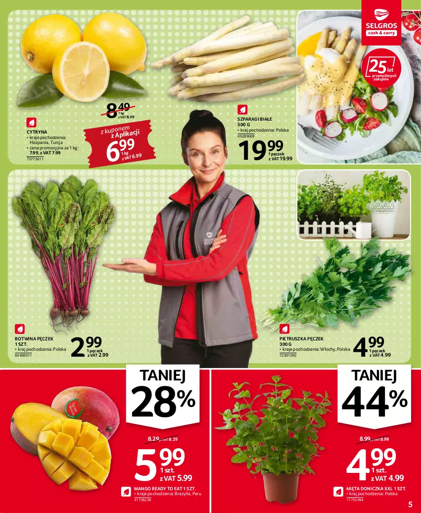 Gazetka promocyjna Selgros - Oferta spożywcza - ważna 05.05 do 18.05.2022 - strona 5 - produkty: Mango, Mięta, Pietruszka