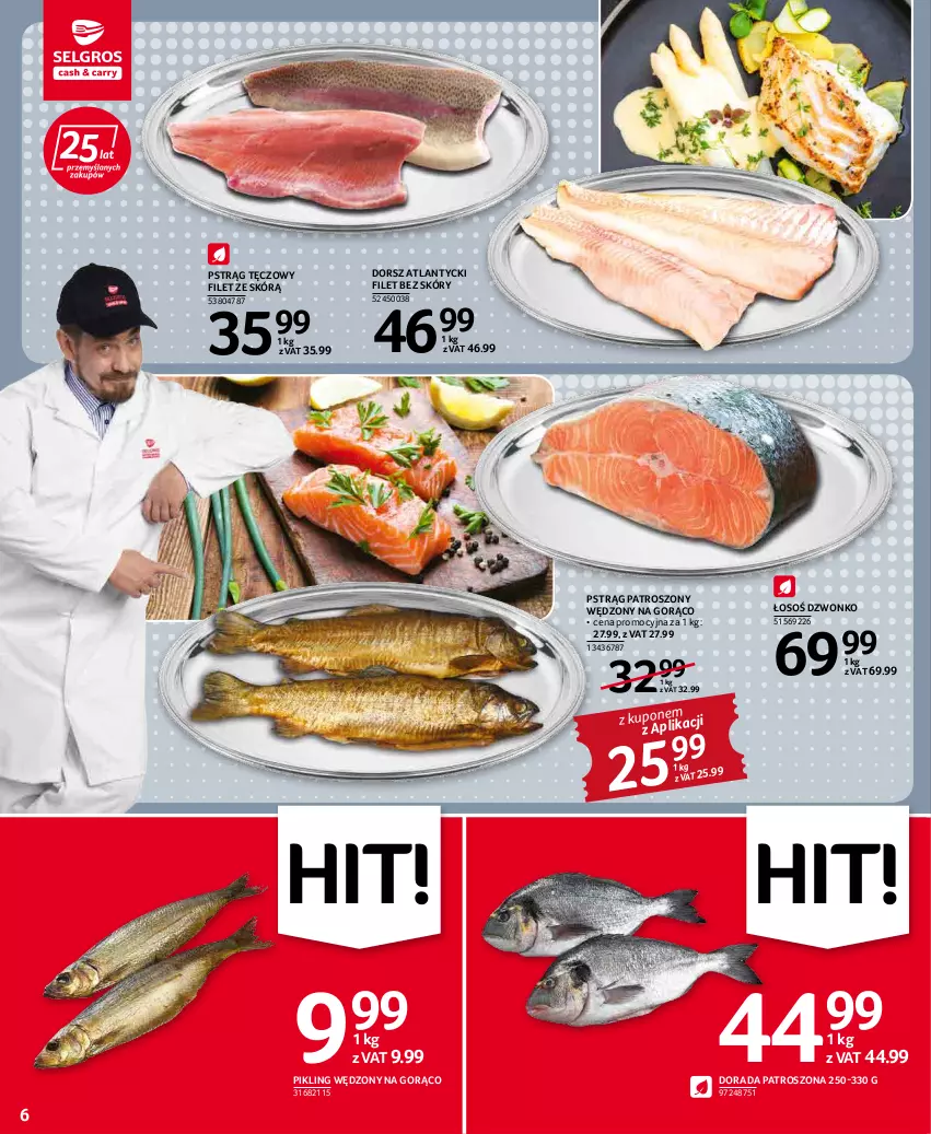 Gazetka promocyjna Selgros - Oferta spożywcza - ważna 05.05 do 18.05.2022 - strona 6 - produkty: Dorsz, Pstrąg, Pstrąg tęczowy