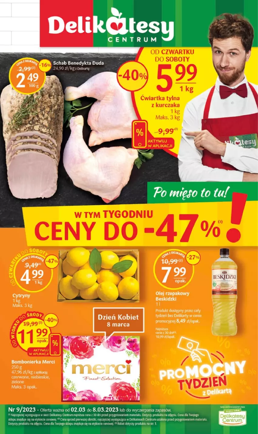 Gazetka promocyjna Delikatesy Centrum - Gazetka DC09 - ważna 02.03 do 08.03.2023 - strona 1 - produkty: Duda, Rum, Schab Benedykta