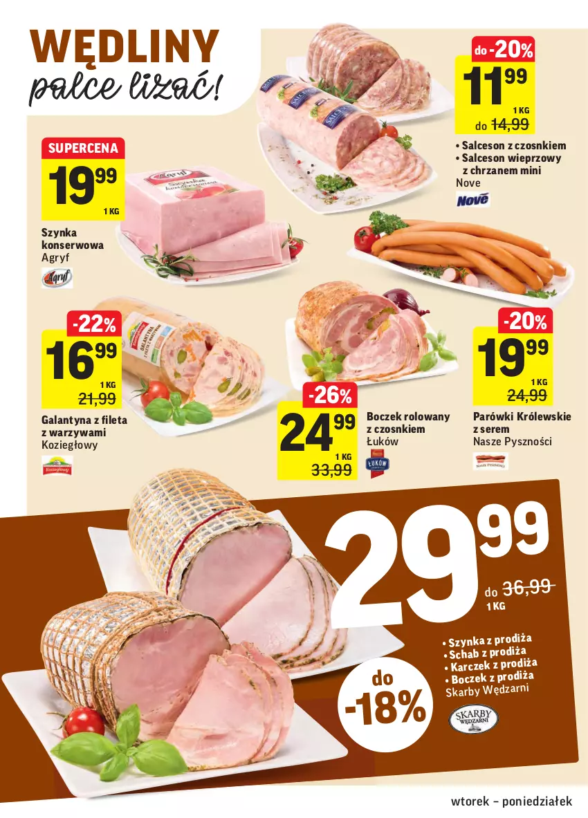 Gazetka promocyjna Intermarche - Swieżo i tanio - ważna 18.05 do 24.05.2021 - strona 12 - produkty: Boczek, Chrzan, Gala, Galantyna, Gry, Królewski, Parówki, Salceson, Ser, Szynka, Szynka konserwowa, Warzywa