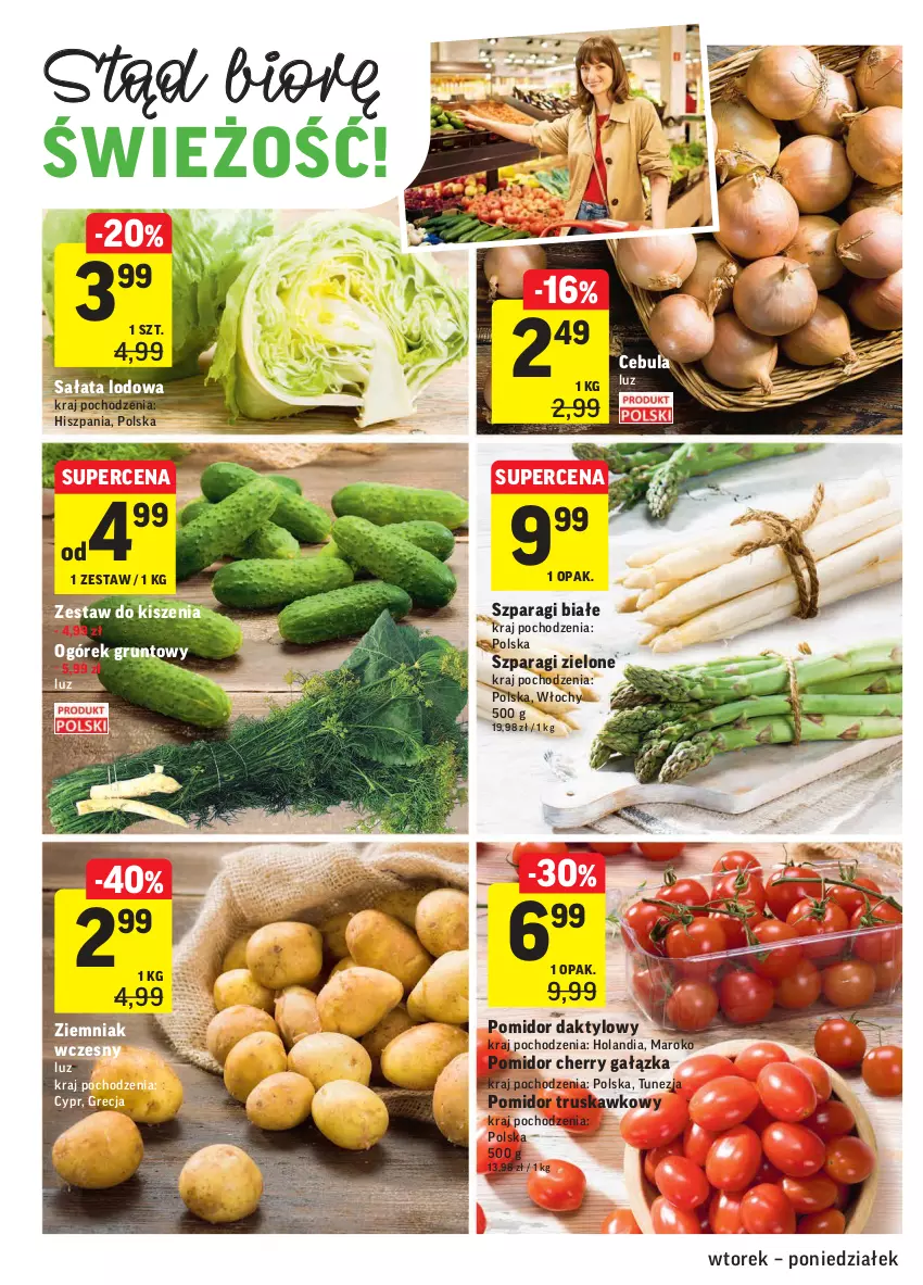 Gazetka promocyjna Intermarche - Swieżo i tanio - ważna 18.05 do 24.05.2021 - strona 14 - produkty: Cebula, Grunt, Ogórek, Sałat, Sałata lodowa