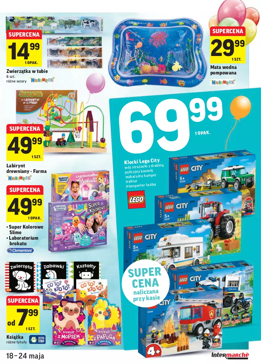 Gazetka promocyjna Intermarche - Swieżo i tanio - ważna 18.05 do 24.05.2021 - strona 37 - produkty: Fa, Książka, LEGO, LEGO City, Mata wodna