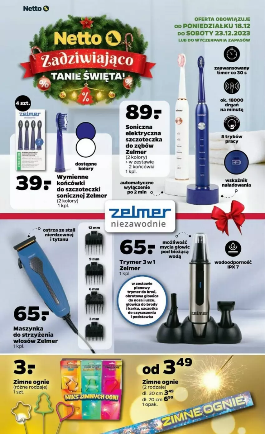 Gazetka promocyjna Netto - ważna 18.12 do 23.12.2023 - strona 2 - produkty: Maszynka, Szczoteczka, Szczotka, Szynka, Tytan, Zelmer