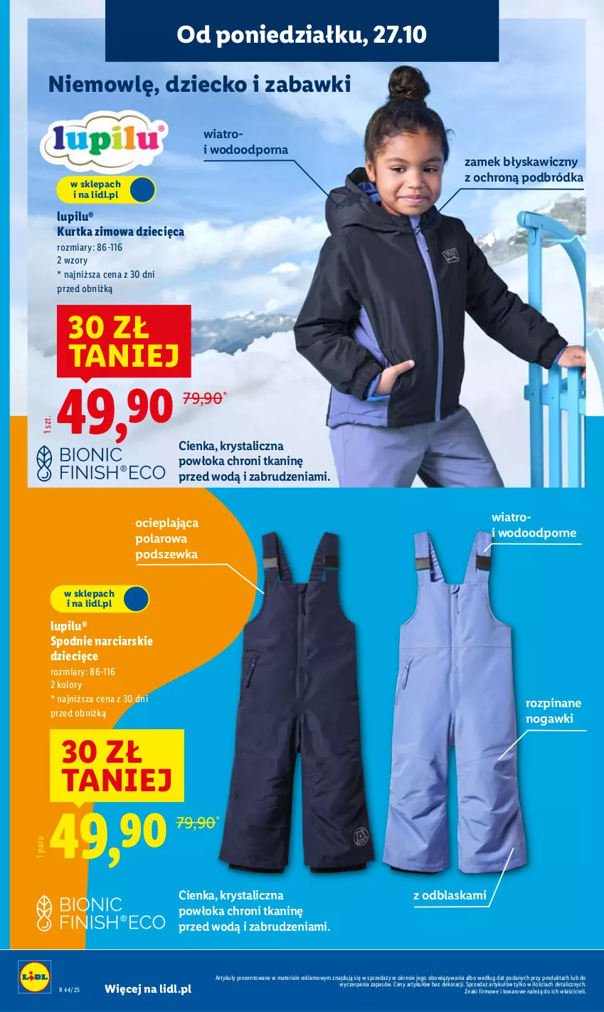Gazetka promocyjna Lidl - GAZETKA - ważna 27.10 do 29.10.2025 - strona 16 - produkty: Dzieci, Kurtka, Por, Spodnie