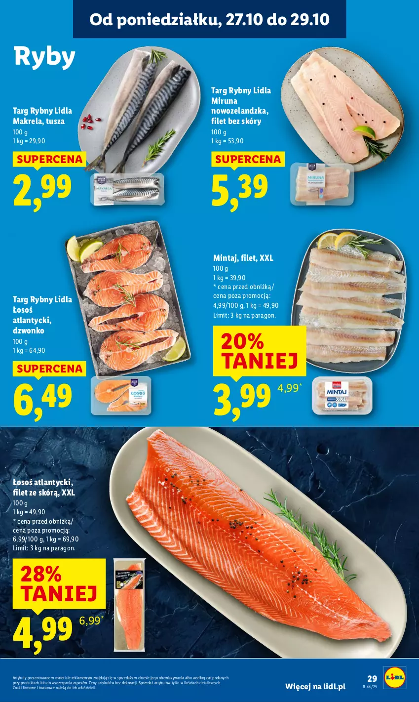 Gazetka promocyjna Lidl - GAZETKA - ważna 27.10 do 29.10.2025 - strona 33 - produkty: Mintaj, Miruna, Tusz
