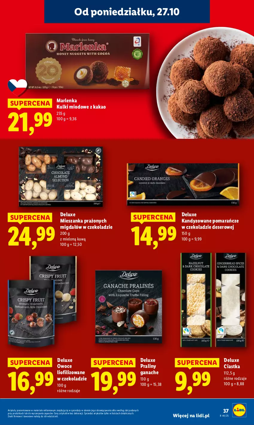 Gazetka promocyjna Lidl - GAZETKA - ważna 27.10 do 29.10.2025 - strona 41 - produkty: Ciastka, Deser, Kakao, Owoce, Pomarańcze, Praliny, Ser