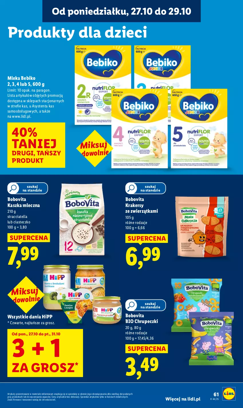 Gazetka promocyjna Lidl - GAZETKA - ważna 27.10 do 29.10.2025 - strona 65 - produkty: Bebiko, BoboVita, Dzieci, HiPP, Krakersy