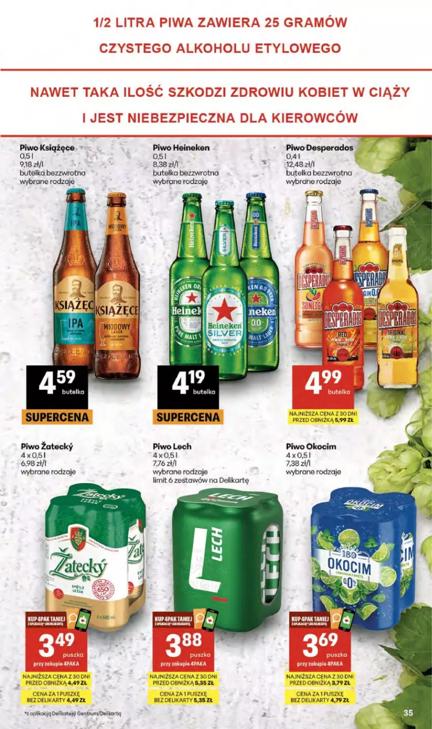 Gazetka promocyjna Delikatesy Centrum - Franczyza DC36 Czwartek - ważna 03.09 do 09.09.2026 - strona 35 - produkty: Heineken, Koc, Książęce, Okocim, Piwo, Rum