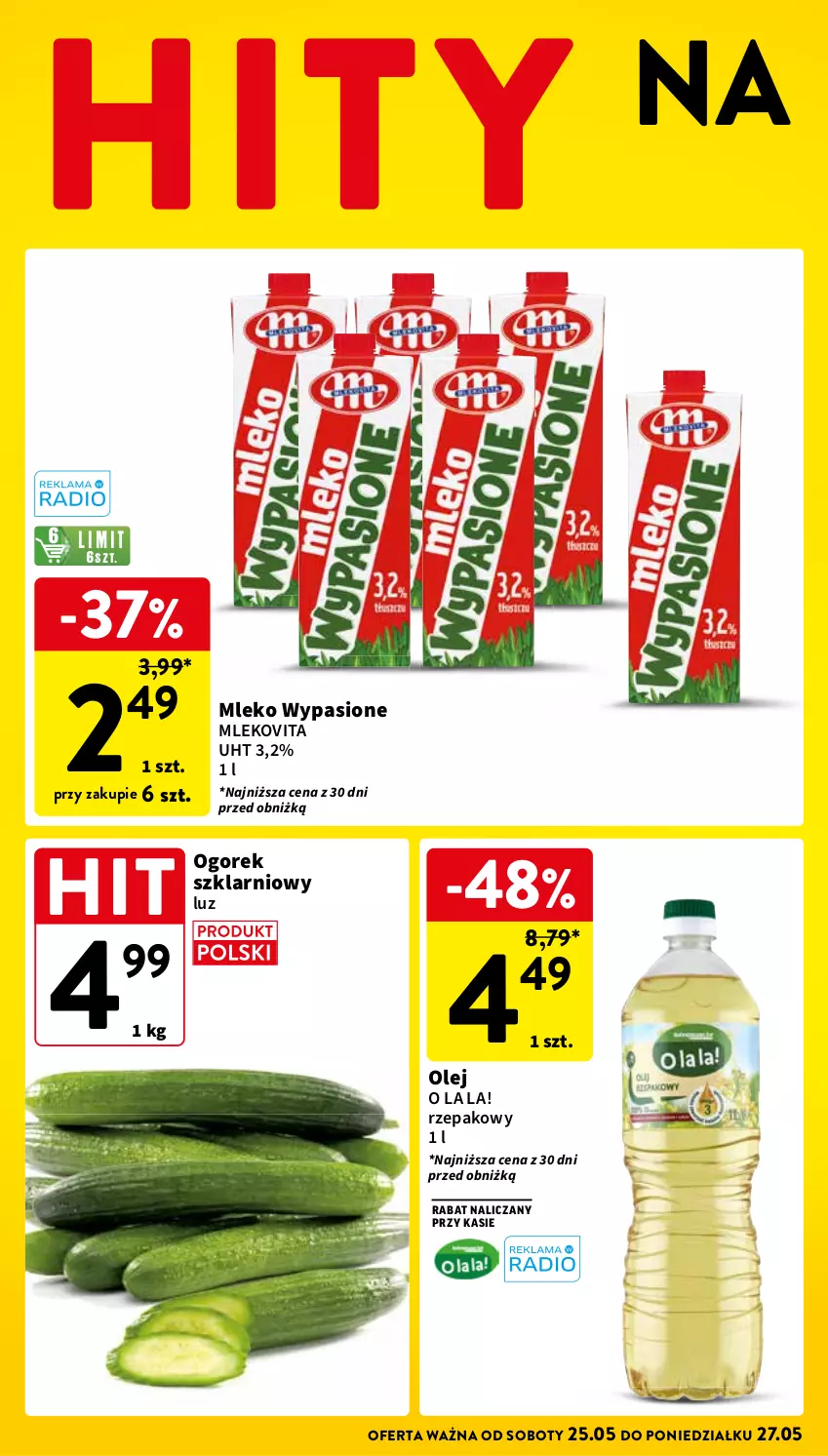 Gazetka promocyjna Intermarche - Gazetka Intermarche - ważna 23.05 do 27.05.2024 - strona 14 - produkty: Mleko, Mlekovita, Olej