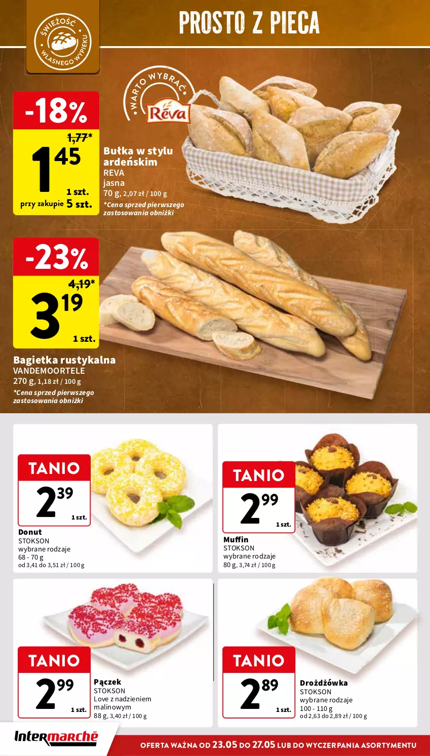 Gazetka promocyjna Intermarche - Gazetka Intermarche - ważna 23.05 do 27.05.2024 - strona 28 - produkty: Bagietka, Bułka, Donut, Pączek, Piec, Rust