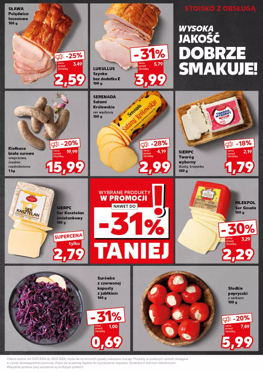 Gazetka promocyjna Kaufland - Kaufland - ważna 16.09 do 18.09.2024 - strona 17 - produkty: Kiełbasa, Kiełbasa biała, Królewski, Polędwica, Salami, Ser, Sok, Sos, Surówka, Szynka, Twaróg