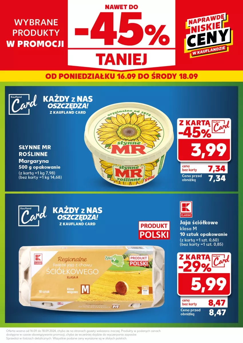 Gazetka promocyjna Kaufland - Kaufland - ważna 16.09 do 18.09.2024 - strona 3 - produkty: Jaja, Margaryna, Słynne, Słynne MR Roślinne