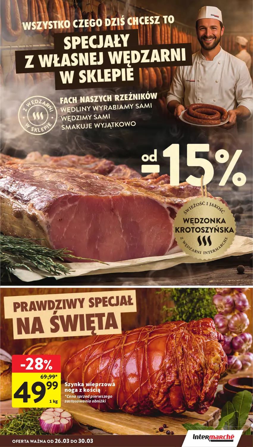 Gazetka promocyjna Intermarche - Gazetka Intermarche - ważna 26.03 do 30.03.2026 - strona 21 - produkty: Szynka, Szynka wieprzowa