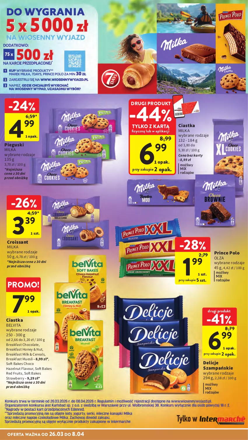 Gazetka promocyjna Intermarche - Gazetka Intermarche - ważna 26.03 do 30.03.2026 - strona 31 - produkty: BelVita, Ciastka, Croissant, Delicje, Fa, Milka, Prince Polo