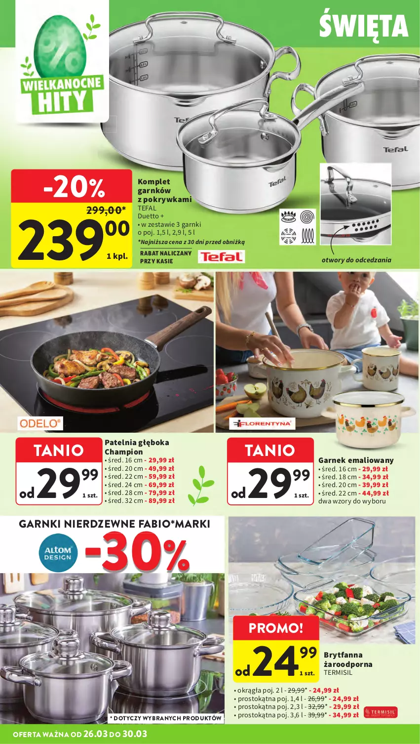 Gazetka promocyjna Intermarche - Gazetka Intermarche - ważna 26.03 do 30.03.2026 - strona 46 - produkty: Fa, Garnek, Patelnia, Por, Tefal