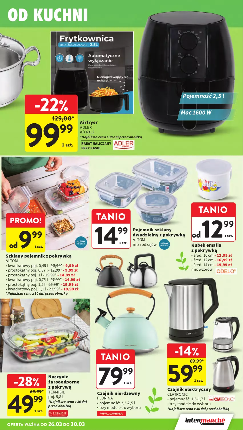 Gazetka promocyjna Intermarche - Gazetka Intermarche - ważna 26.03 do 30.03.2026 - strona 47 - produkty: Czajnik, Czajnik elektryczny, Kubek, Pojemnik, Pojemnik szklany, Pojemnik z pokrywką, Por
