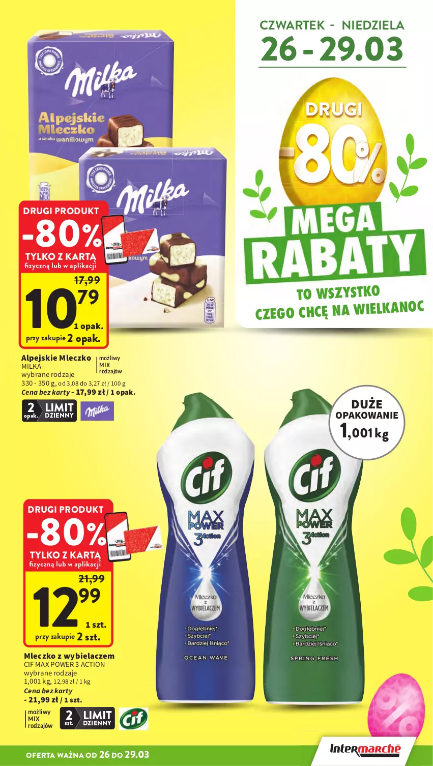 Gazetka promocyjna Intermarche - Gazetka Intermarche - ważna 26.03 do 30.03.2026 - strona 5 - produkty: Cif, Milka, Mleczko