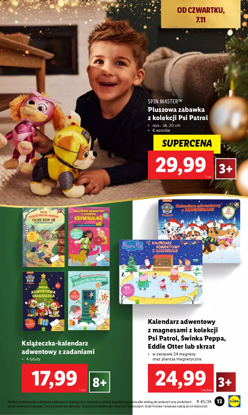 Gazetka promocyjna Lidl - KATALOG ZABAWKI - ważna 02.11 do 24.12.2024 - strona 13 - produkty: Inka, Kalendarz, Kalendarz adwentowy, Psi Patrol, Skrzat, Zabawka