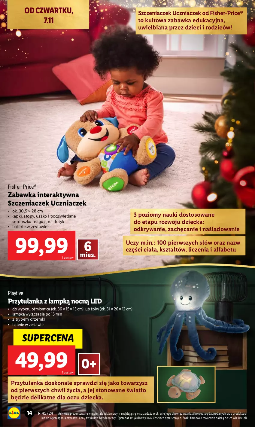 Gazetka promocyjna Lidl - KATALOG ZABAWKI - ważna 02.11 do 24.12.2024 - strona 14 - produkty: Dzieci, Fa, Fisher-Price, Ser, Szczeniaczek uczniaczek, Tera, Top, Zabawka