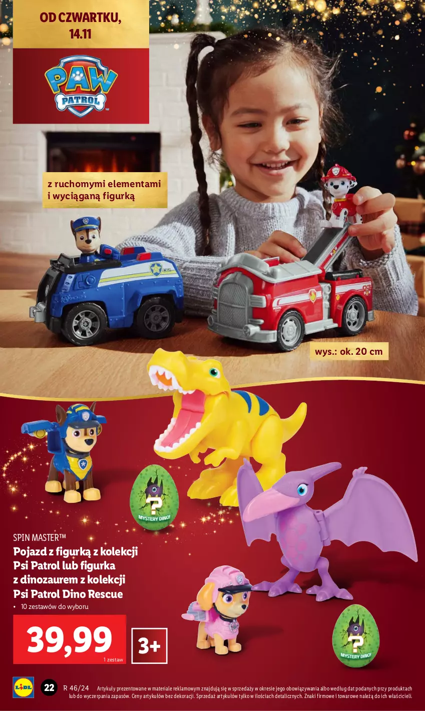 Gazetka promocyjna Lidl - KATALOG ZABAWKI - ważna 02.11 do 24.12.2024 - strona 22 - produkty: Dinozaur, Pojazd, Psi Patrol