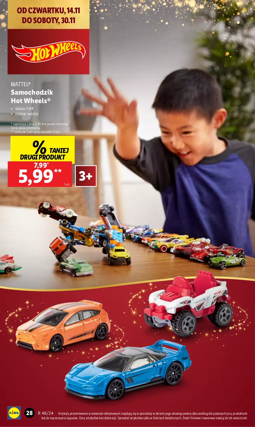 Gazetka promocyjna Lidl - KATALOG ZABAWKI - ważna 02.11 do 24.12.2024 - strona 28 - produkty: Chodzik, Hot Wheels, Mattel