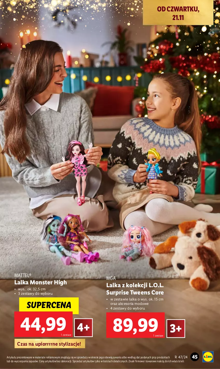 Gazetka promocyjna Lidl - KATALOG ZABAWKI - ważna 02.11 do 24.12.2024 - strona 45 - produkty: L.O.L., Lalka, Mattel