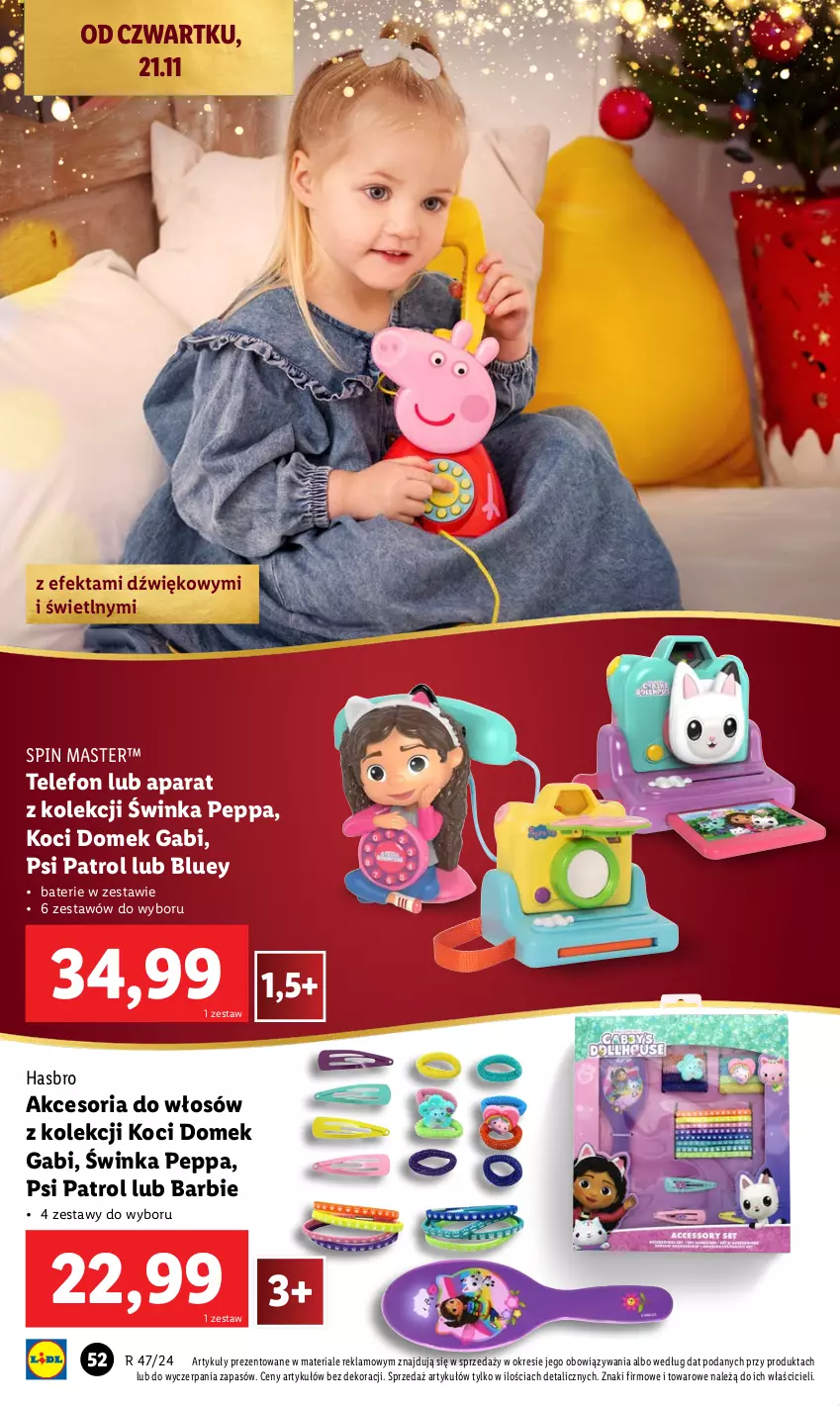 Gazetka promocyjna Lidl - KATALOG ZABAWKI - ważna 02.11 do 24.12.2024 - strona 52 - produkty: Barbie, Hasbro, Inka, Koc, Psi Patrol, Telefon