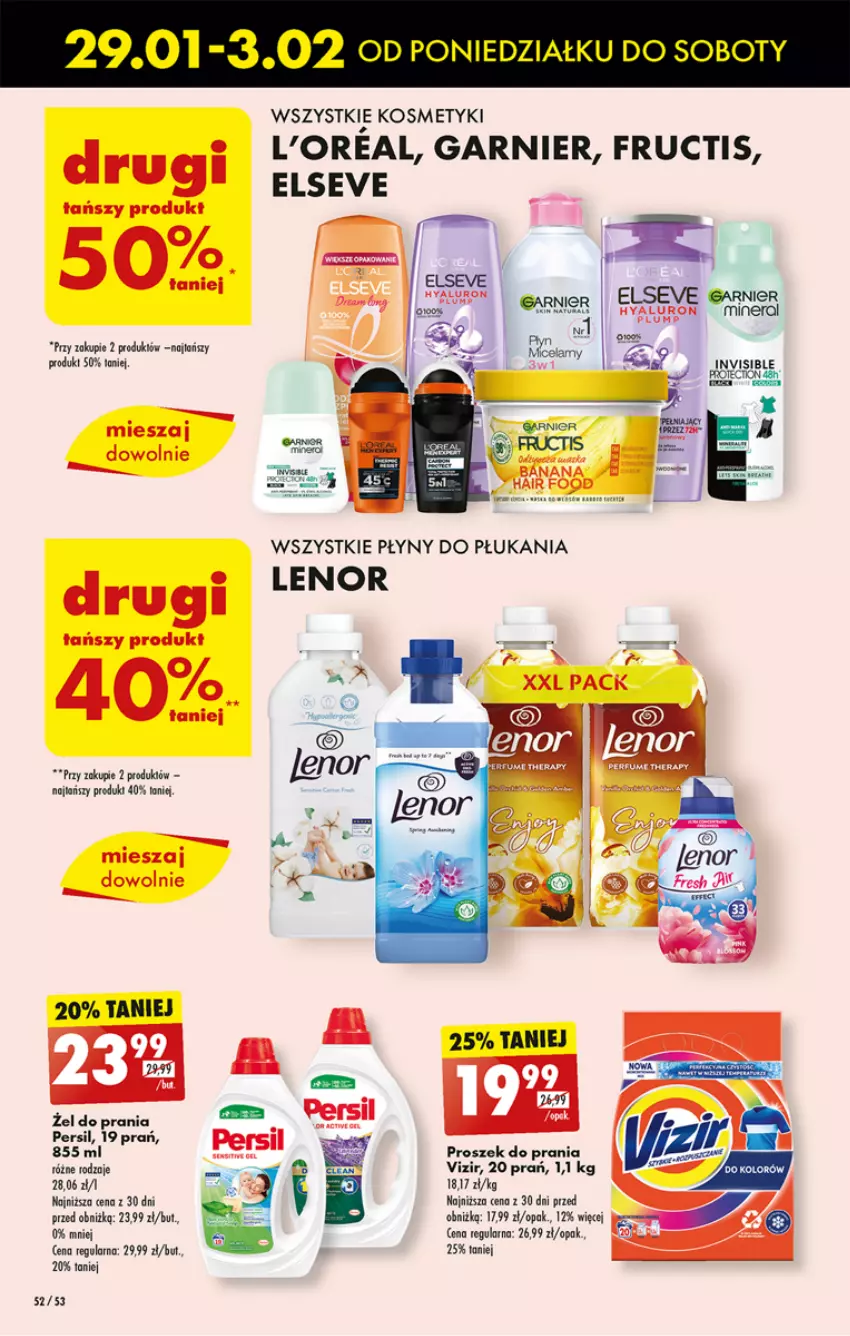 Gazetka promocyjna Biedronka - Od poniedzialku - ważna 29.01 do 03.02.2024 - strona 58 - produkty: Elseve, Fructis, Garnier, Lenor, Persil, Proszek do prania, Vizir