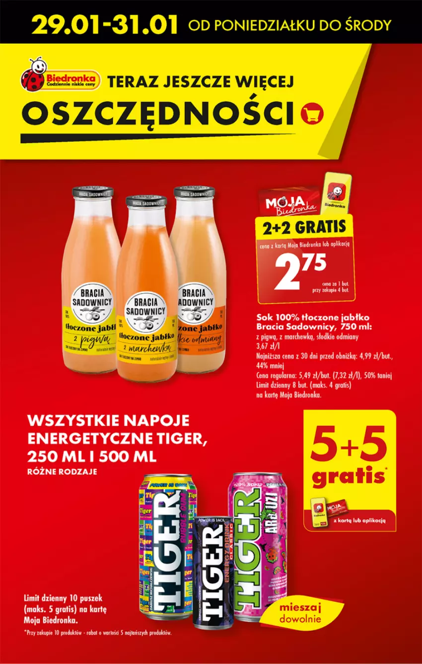 Gazetka promocyjna Biedronka - Od poniedzialku - ważna 29.01 do 03.02.2024 - strona 9 - produkty: Dron, Gra, Napoje, Sok, Tera, Tiger