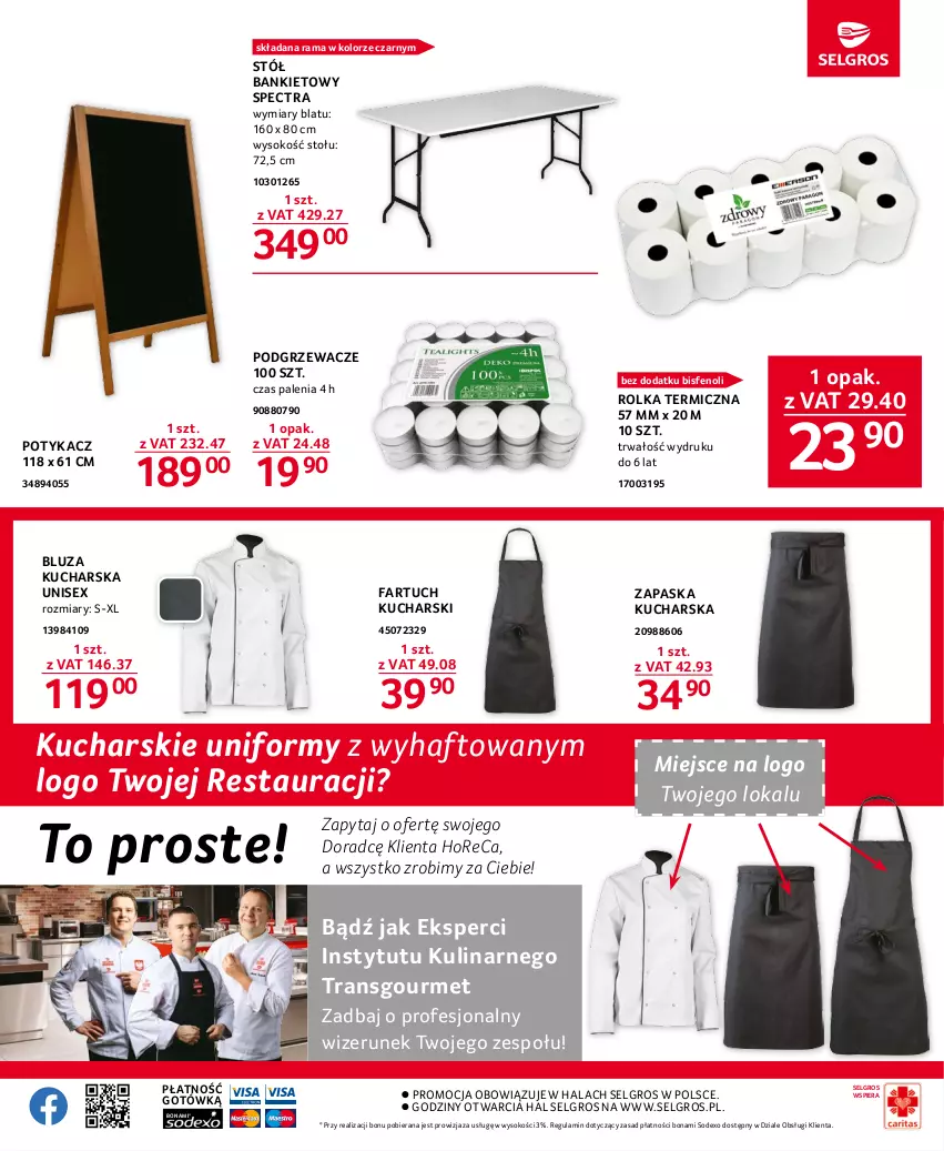 Gazetka promocyjna Selgros - Oferta gastronomiczna - ważna 27.07 do 09.08.2023 - strona 15 - produkty: Bluza, Fa, LG, Podgrzewacze, Rama, Sok, Stół, Tran