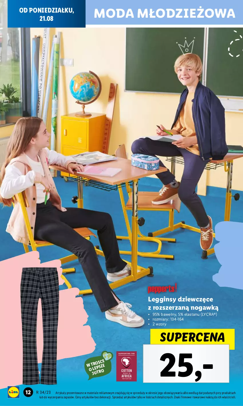 Gazetka promocyjna Lidl - GAZETKA - ważna 21.08 do 27.08.2023 - strona 12 - produkty: Gin, Legginsy, Moda