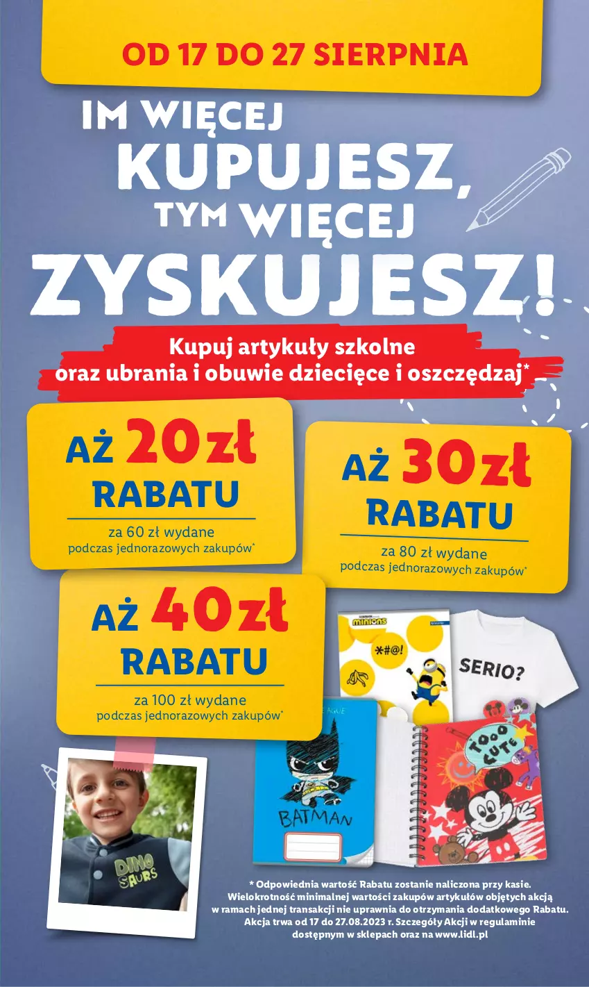 Gazetka promocyjna Lidl - GAZETKA - ważna 21.08 do 27.08.2023 - strona 3 - produkty: Dzieci, Obuwie, Rama, Tran, Ubrania