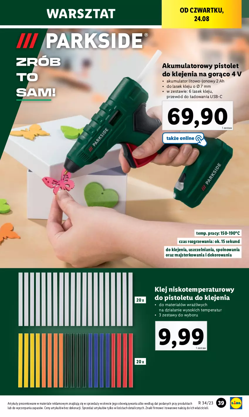 Gazetka promocyjna Lidl - GAZETKA - ważna 21.08 do 27.08.2023 - strona 43 - produkty: 5 Sekund, Akumulator, Klej, Pistolet, Przewód, Sok