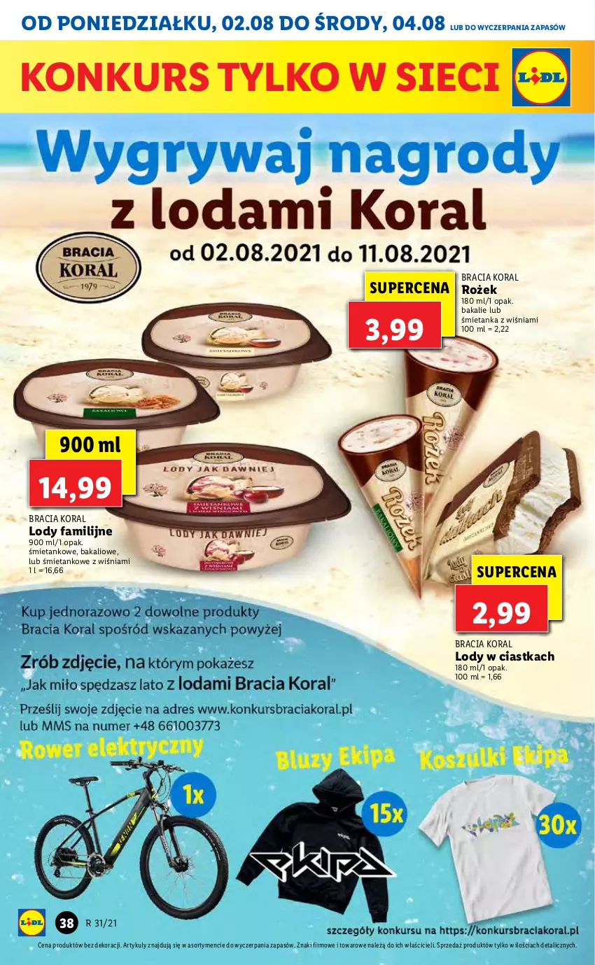 Gazetka promocyjna Lidl - GAZETKA - ważna 02.08 do 04.08.2021 - strona 38 - produkty: Ciastka, Fa, Lody