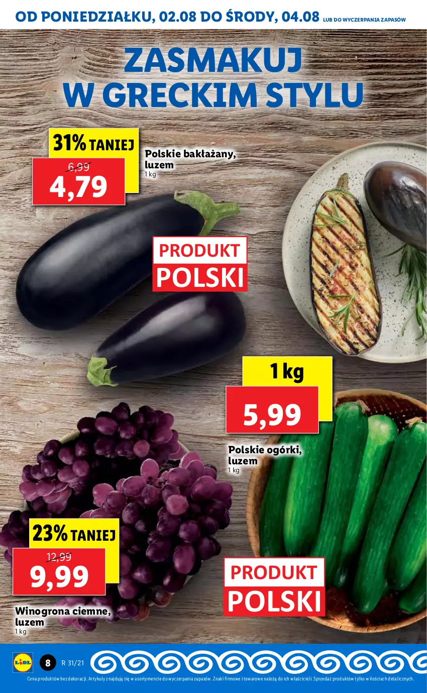 Gazetka promocyjna Lidl - GAZETKA - ważna 02.08 do 04.08.2021 - strona 8 - produkty: Wino, Winogrona