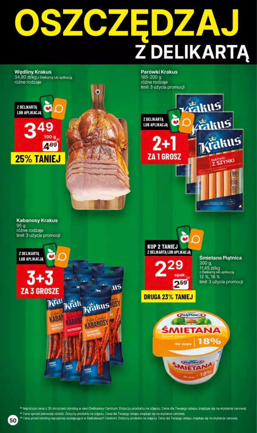 Gazetka promocyjna Delikatesy Centrum - Gazetka DC46 czw-sr - ważna 23.11 do 29.11.2023 - strona 50 - produkty: Kabanos, Krakus, Parówki, Piątnica, Rum