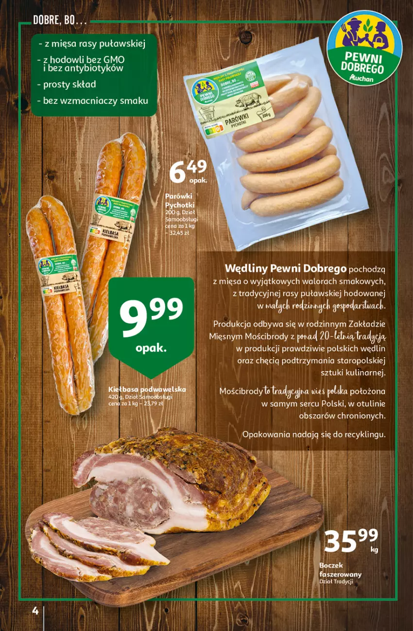 Gazetka promocyjna Auchan - Oszczedzanie z aplikacją Auchan Supermarkety - ważna 23.09 do 29.09.2021 - strona 4 - produkty: Kiełbasa, Ser, Walizka